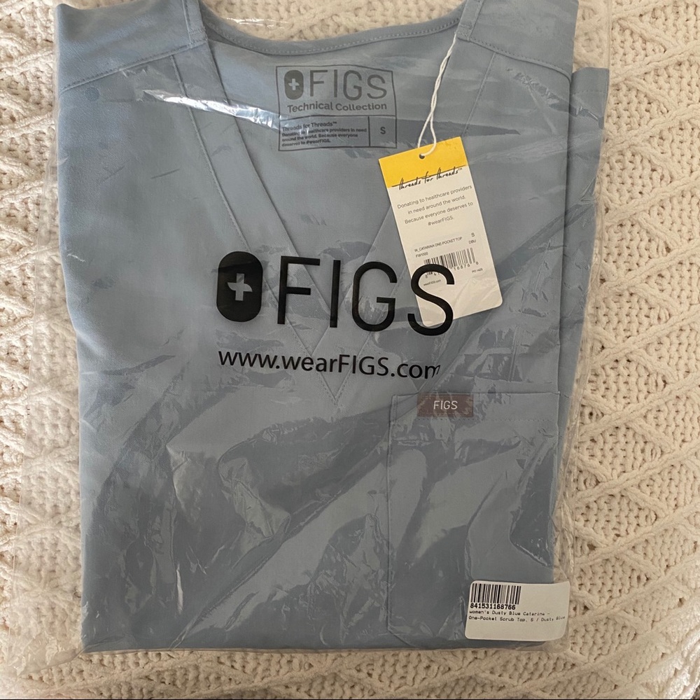 Figs Dusty Blue Catarina Top (BRAND NEW W/ TAG)